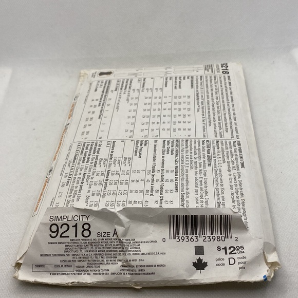 Simplicity 9218 Woman’s Formal Sleeveless Fitted Dress Sizes 6-16 Pattern Uncut - Picture 9 of 14